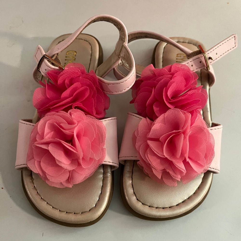Chic Pink Blossom Kids Sandals